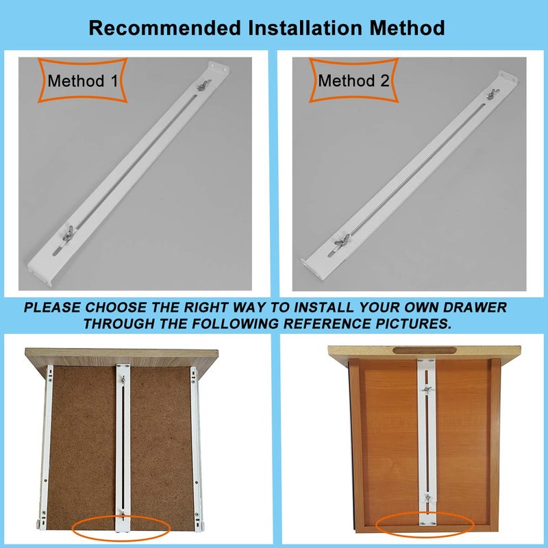FRMSAET Drawer Repair Kit - Used to Reinforce and Repair Wooden/MDF/Chipboard Drawers Cabinet Reinforcement Heavy Duty Steel Hardware Furniture Accessories - Includes Screws (1 Pack) - Image 4